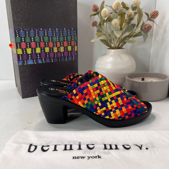 Bernie Mev Claire Pump Weave Platform High Heel Rainbow Women 8.5/EU39 - Picture 1 of 11